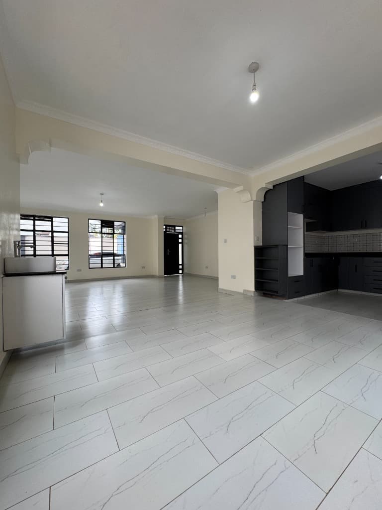 Open kitchen and living area